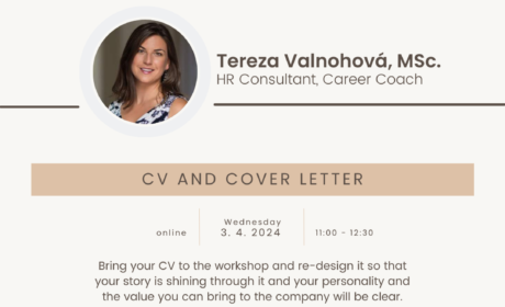 Career workshop: CV and cover letter – 3. 4. 2024