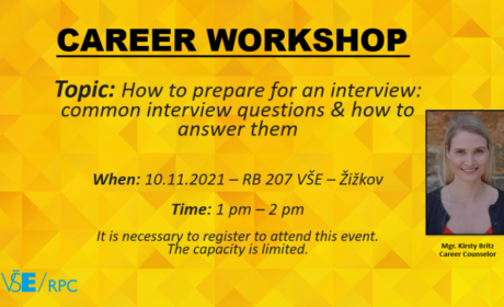 Workshop: How to prepare for an interview: common interview questions & how to answer them – 10.11.2021