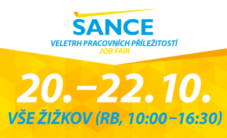 Zveme Vás na tradiční Veletrh pracovních příležitostí ŠANCE – 20. – 22. října 2026!