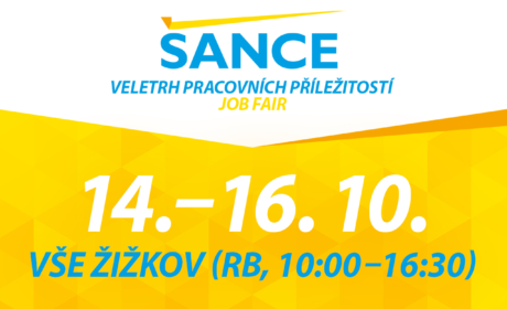 Zveme Vás na tradiční Veletrh pracovních příležitostí ŠANCE – 14. – 16. října 2025!