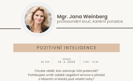 Kariérní workshop: Pozitivní inteligence – 14. 2. 2024