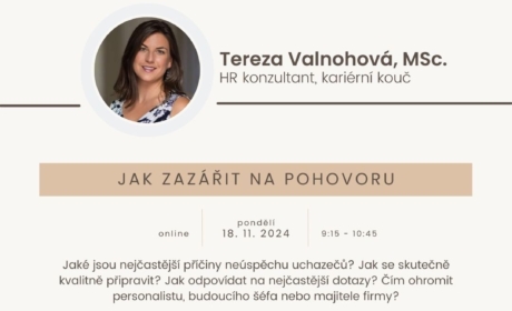 Kariérní workshop: Jak zazářit na pohovoru – 18. 11. 2024