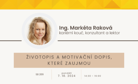 Kariérní workshop: Životopis a motivační dopis, které zaujmou – 7. 10. 2024