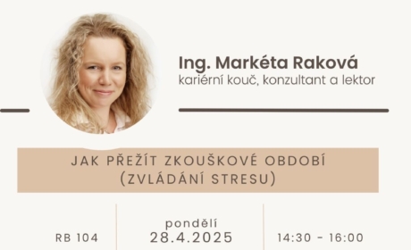 Kariérní workshop: Jak přežít zkouškové období (zvládání stresu) – 28.4. 2025