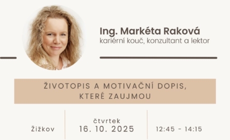 Kariérní workshop: Životopis a motivační dopis, které zaujmou – 16. 10. 2025