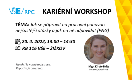 Workshop: Jak se připravit na pracovní pohovor: nejčastější otázky a jak na ně odpovídat (ENG) – 20. 4. 2022