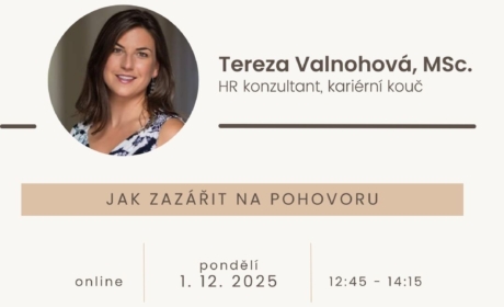Kariérní workshop: Jak zazářit na pohovoru – 1. 12. 2025